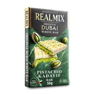 REALMIX White Dubai Chocolate <br>Pistachio Kadayif Bar 50g